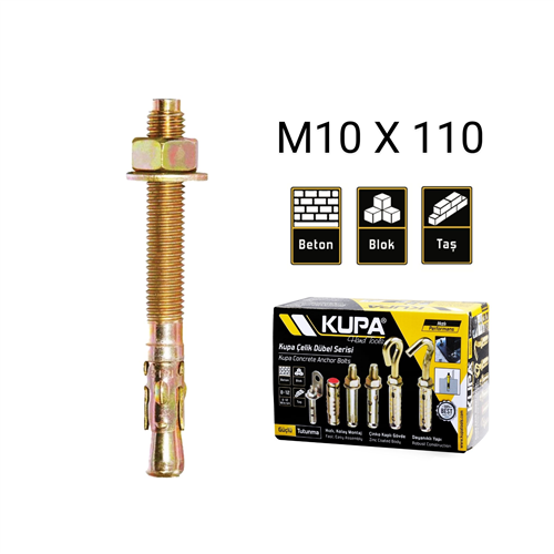 KUPA KLİPSLİ ÇELİK DÜBEL 10*110